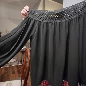 Ariella Black Off-Shoulder Blouse